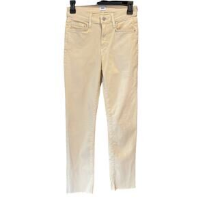 Edwin Endurance Mid Rise Bree Skinny Jeans Raw Hem Daisyness 25 x 26 NWT FLAW